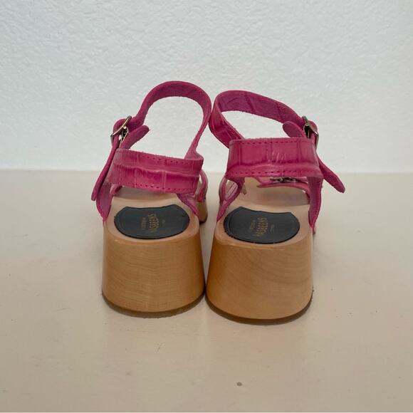 NEW Swedish Hasbeens Swedish Low Pink Croc Pattern - Picture 6 of 8